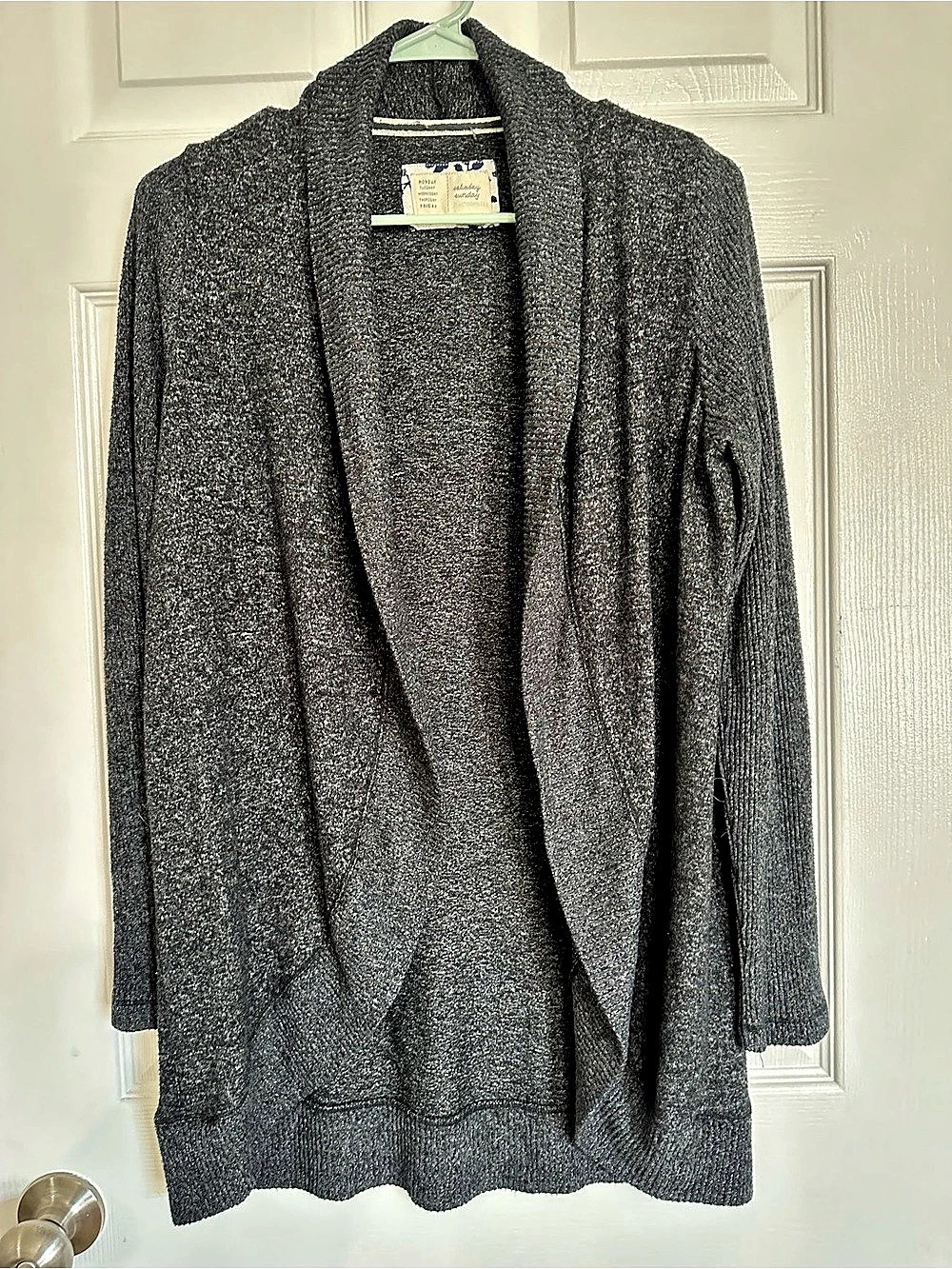 Anthropologie Saturday Sunday Draped Cardigan in black/40Gray